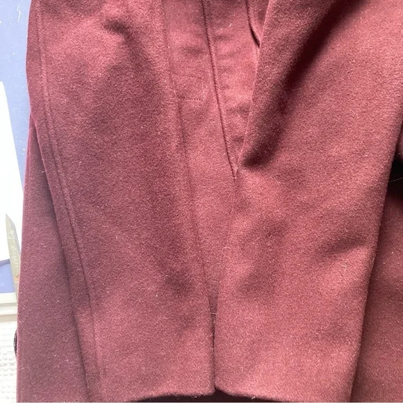 Dawn Levy Coat, Beautiful, Wool Blend with removable Faux Fur hood,  Size M - Picture 14 of 14